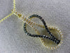 ESTATE .38CT WHITE & BLACK DIAMOND 14K YELLOW GOLD 3D INFINITY LOVE KNOT PENDANT