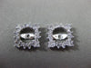 ESTATE .55CT ROUND DIAMOND 14KT WHITE GOLD CLASSIC 3D SQUARE JACKET EARRINGS