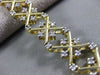 ESTATE WIDE 1.5CT DIAMOND 14KT YELLOW GOLD 3D X LOVE SNOW FLAKE TENNIS BRACELET