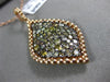 ESTATE EXTRA LARGE 2.20CT MULTI COLOR DIAMOND 18K ROSE GOLD 3D TEAR DROP PENDANT