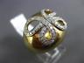 ESTATE EXTRA LARGE .45CT DIAMOND 14K YELLOW GOLD 3D BUTTERFLY INFINITY DOME RING