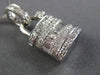 ESTATE .52CT ROUND & BAGUETTE DIAMOND 18KT WHITE GOLD ETOILE LOCK PURSE PENDANT