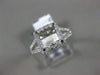 ESTATE .56CT DIAMOND 14KT WHITE GOLD 3D SQUARE HALO SEMI MOUNT ENGAGEMENT RING