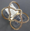 ESTATE WIDE .29CT DIAMOND 18KT ROSE GOLD 3D OPEN STAR FLOWER INFINITY LOVE RING