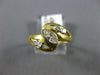 ANTIQUE WIDE .33CT DIAMOND 14KT YELLOW GOLD 3D PROMISE FRIENDSHIP RING #12081