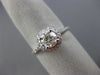 ESTATE WIDE 1.15CT DIAMOND 14KT WHITE GOLD 3D CLASSIC ROUND HALO ENGAGEMENT RING