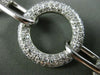 ESTATE LONG 2.2CT DIAMOND 18K WHITE GOLD CIRCLE OF LIFE FILIGREE TOGGLE BRACELET