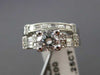 ESTATE 1.68CT DIAMOND 18KT WHITE GOLD CLASSIC WEDDING ENGAGEMENT RING SET #14401