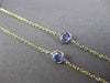 ESTATE 14KT YELLOW GOLD AAA ROUND BEZEL MULTI GEMSTONE BY THE YARD NECKLACE