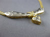 ESTATE LARGE .80CT DIAMOND 18K 2 TONE GOLD ETOILE HEART BAR LOVE NECKLACE #21901