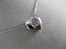 ESTATE .23CT DIAMOND 14KT WHITE GOLD 3D CLASSIC SOLITAIRE HEART PENDANT #5189