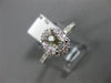 ESTATE .39CT DIAMOND 14K WHITE GOLD OVAL HALO CLASSIC SEMI MOUNT ENGAGEMENT RING