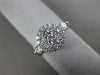 ESTATE WIDE .85CT DIAMOND 18KT WHITE GOLD 3D CLUSTER FLOWER FRIENDSHIP LOVE RING