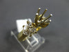 ESTATE .90CT DIAMOND 14KT YELLOW GOLD PRINCESS SEMI MOUNT ENGAGEMENT RING #16536