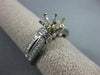 ESTATE WIDE .54CT DIAMOND 14KT WHITE GOLD 3D 6 PRONG SEMI MOUNT ENGAGEMENT RING