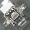 ESTATE .38CT DIAMOND 14KT WHITE GOLD 3D HALO FILIGREE SEMI MOUNT ENGAGEMENT RING