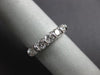 ESTATE .70CT DIAMOND 14KT WHITE GOLD 5 STONE ROUND ANNIVERSARY RING #17047