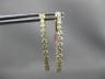ESTATE LARGE 1.06CT DIAMOND 18KT YELLOW GOLD 3D INSIDE OUT OVAL HANGING EARRINGS