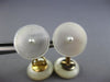 ESTATE LARGE AAA MOTHER OF PEARL 14KT YELLOW GOLD 3D DOUBLE SIDED CUFF LINKS