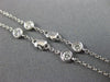 ESTATE 1.50CT DIAMOND 18KT WHITE GOLD 3D CLASSIC BY THE YARD FLOWER FUN NECKLACE