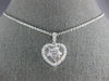 ESTATE LARGE 1.38CT DIAMOND 18KT WHITE GOLD ROUND & BAGUETTE HEART PENDANT 26599