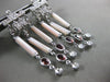 LARGE 1.60CT DIAMOND & GARNET & MOTHER OF PEARL 14KT WHITE GOLD HANGING EARRINGS