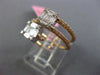 .59CT ROUND & BAGUETTE DIAMOND 18KT WHITE & ROSE GOLD 3D CRISS CROSS SQUARE RING