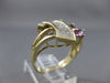 ANTIQUE LARGE 1.45CT DIAMOND & AAA RUBY 14KT YELLOW GOLD COCKTAIL RING #22045