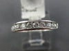 ESTATE .50CT DIAMOND 14KT WHITE GOLD 11 STONE CHANNEL WEDDING ANNIVERSARY RING