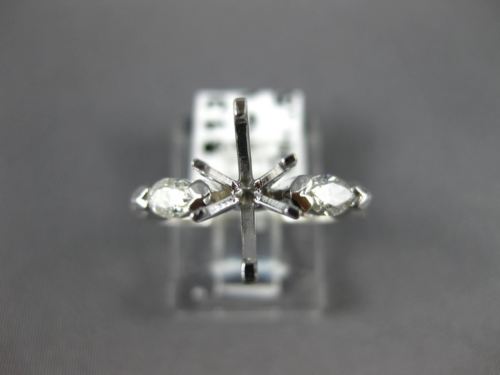 ESTATE .55CT DIAMOND 14K WHITE GOLD 3D MARQUISE SEMI MOUNT ENGAGEMENT RING #5771