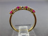 ESTATE .90CT DIAMOND & AAA RUBY 14KT YELLOW GOLD WEDDING ANNIVERSARY RING #17746