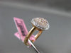 ESTATE WIDE .57CT WHITE & PINK DIAMOND 18K WHITE & ROSE GOLD FILIGREE HEART RING