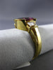 ESTATE WIDE 2.86CT DIAMOND & AAA AMETHYST 18K YELLOW GOLD ENGAGEMENT RING #21699