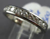 ESTATE .65CT DIAMOND PLATINUM 3D CLASSIC CHANNEL SEMI ETERNITY ANNIVERSARY RING