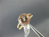 ESTATE LARGE 2.25CT DIAMOND & AAA MORGANITE 14KT ROSE GOLD HALO ENGAGEMENT RING