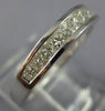 ESTATE .50CT DIAMOND 14K WHITE GOLD 3D CLASSIC PRINCESS CHANNEL ANNIVERSARY RING