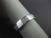 ESTATE .22CT DIAMOND 18KT WHITE GOLD 3D CLASSIC 5mm SQUARE PAVE ANNIVERSARY RING