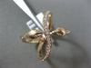 ESTATE .25CT DIAMOND 14KT ROSE GOLD 3D INFINITY SNAKE CRISS CROSS LOVE FUN RING