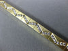 ANTIQUE WIDE 2.30CT DIAMOND 14KT YELLOW GOLD WAVE ZIG ZAG TENNIS BRACELET #19746