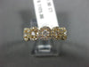 ESTATE .50CT DIAMOND 14K YELLOW GOLD 3D CLASSIC HALO FIVE STONE ANNIVERSARY RING