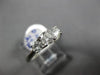 ESTATE 1.0CT ROUND CUT DIAMOND 14KT WHITE GOLD 3D THREE STONE ENGAGEMENT RING