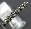 ESTATE .23CT DIAMOND 14K WHITE GOLD BEZEL SEMI ETERNITY WEDDING ANNIVERSARY RING