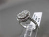 ESTATE LARGE 1.20CT MULTI SHAPE DIAMOND 18KT WHITE GOLD 3D HALO RING #22490