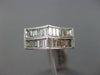 ESTATE WIDE .87CT DIAMOND 18K WHITE GOLD PYRAMID WEDDING ANNIVERSARY RING F/G VS