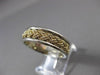ESTATE 14KT WHITE & YELLOW GOLD HANDCRAFTED ROPE WEDDING BAND RING 7mm #23204