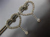 ESTATE 1.44CT DIAMOND 14KT WHITE GOLD 3D OPEN HEART LOVE HANGING EARRINGS #18173