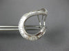 ESTATE LARGE 2.20CT DIAMOND 18KT WHITE GOLD 3D CLASSIC SIDE WAY HOOP EARRINGS
