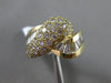 ESTATE WIDE .90CT ROUND & BAGUETTE DIAMOND 14KT YELLOW GOLD 3D CHANNEL PAVE RING