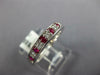 .44CT DIAMOND & AAA RUBY 18KT WHITE GOLD 3D ROUND CHANEL PRONG ANNIVERSARY RING