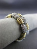 ESTATE WIDE .90CT DIAMOND 14KT TWO TONE GOLD 3D FLEXIBLE WOVEN ANNIVERSARY RING